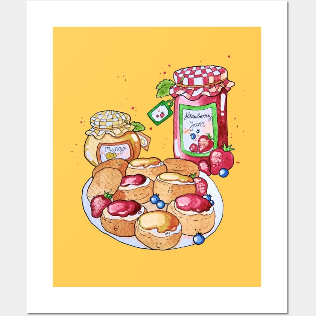 Cute scones Wall Art by Digitaldreamcloud